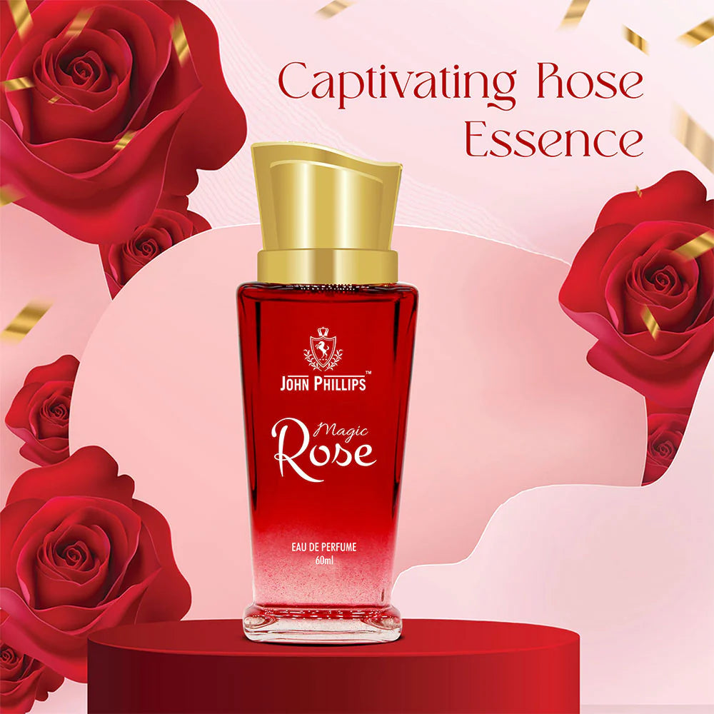 John Phillips Magic Rose Eau De Perfume For Men & Women, 60ml