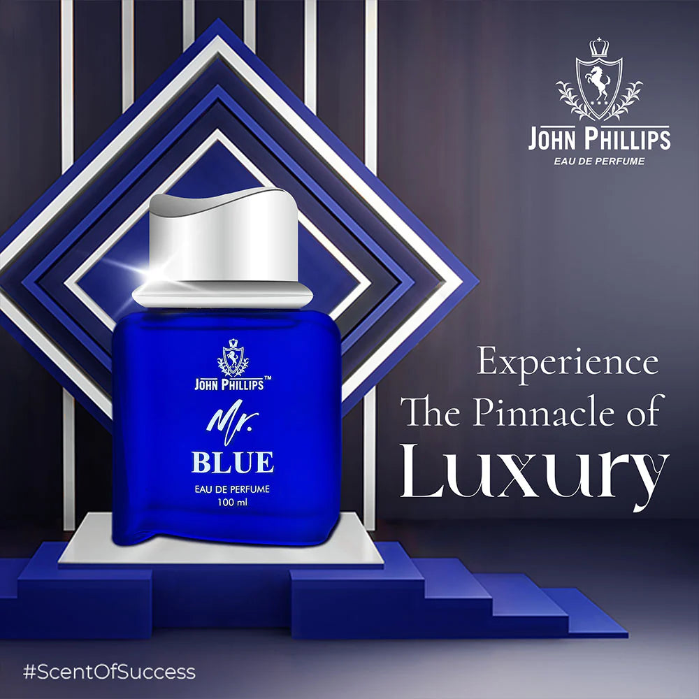 John Phillips Mr.Blue Eau De Perfume For Men, 100ml