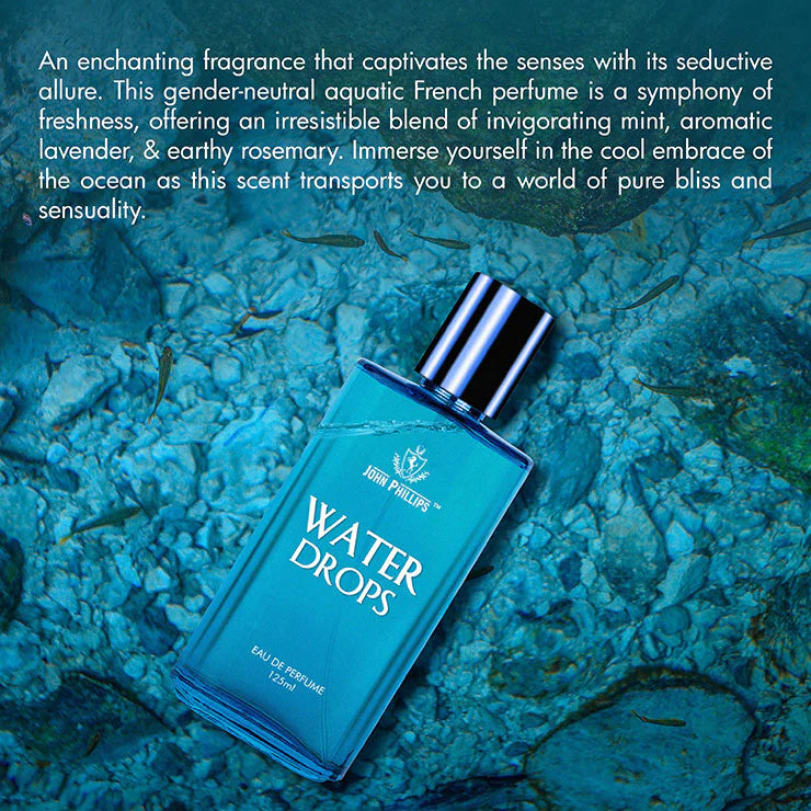 John Phillips Water Drops Eau De Perfume For Men & Women, 125ml