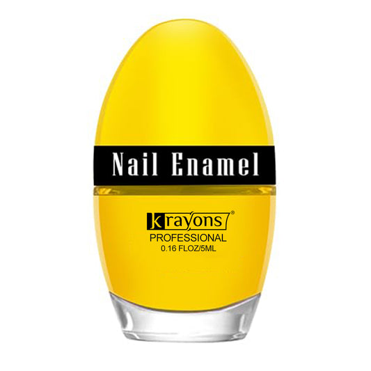Krayons Professional Glossy Nail Paint, Lemon Yellow, 5ml