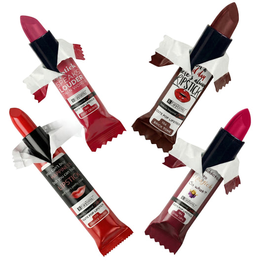 Krayons Cute  Matte Lipstick, Waterproof, Longlasting, 3.5gm Each, Pack of 4 (First Crush, Brick Tone, Orange Crush, Pink Lips)