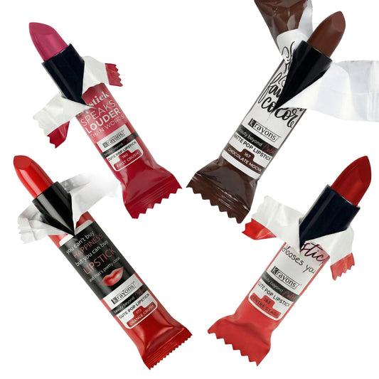 Krayons Cute  Matte Lipstick, Waterproof, Longlasting, 3.5gm Each, Pack of 4 (First Crush, Chocolate Mocha, Orange Crush, Centre Stage)