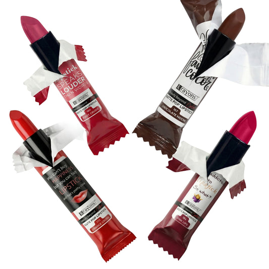 Krayons Cute  Matte Lipstick, Waterproof, Longlasting, 3.5gm Each, Pack of 4 (First Crush, Chocolate Mocha, Orange Crush, Pink Lips)