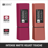 Krayons Intense Matte Lipstick, Waterproof, Longlasting, Rose Red, Nude Beige, 3.5gm Each (Pack of 2)