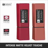 Krayons Intense Matte Lipstick, Waterproof, Longlasting, Scarlet Red, Nude Beige, 3.5gm Each (Pack of 2)