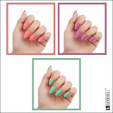 Krayons Cute Super Matte Finish Nail Enamel, Quick Dry, LongLasting, Blossom Peach, Plum Matte, Mint Green, 6ml Each (Pack of 3)