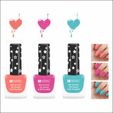 Krayons Cute Super Matte Finish Nail Enamel, Quick Dry, LongLasting, Blossom Peach, Hot Pink, Cyan Matte, 6ml Each (Pack of 3)