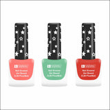 Krayons Cute Super Matte Finish Nail Enamel, Quick Dry, LongLasting, Blossom Peach, Mint Green, Ruby Red, 6ml Each (Pack of 3)