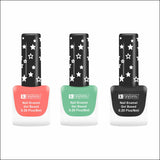 Krayons Cute Super Matte Finish Nail Enamel, Quick Dry, LongLasting, Blossom Peach, Mint Green, Black Magnet, 6ml Each (Pack of 3)