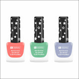 Krayons Cute Super Matte Finish Nail Enamel, Quick Dry, LongLasting, Blossom Peach, Mint Green, Ice Matte, 6ml Each (Pack of 3)