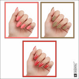 Krayons Cute Super Matte Finish Nail Enamel, Quick Dry, LongLasting, Blossom Peach, Nude Beige, Ruby Red, 6ml Each (Pack of 3)