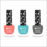 Krayons Cute Super Matte Finish Nail Enamel, Quick Dry, LongLasting, Blossom Peach, Cyan Matte, Charcoal Grey, 6ml Each (Pack of 3)