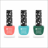 Krayons Cute Super Matte Finish Nail Enamel, Quick Dry, LongLasting, Blossom Peach, Cyan Matte, Forest Green, 6ml Each (Pack of 3)