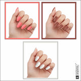 Krayons Cute Super Matte Finish Nail Enamel, Quick Dry, LongLasting, Blossom Peach, Chestnut Matte, Snow White, 6ml Each (Pack of 3)
