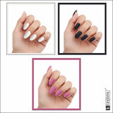 Krayons Cute Super Matte Finish Nail Enamel, Quick Dry, LongLasting, Snow White, Black Magnet, Plum Matte, 6ml Each (Pack of 3)