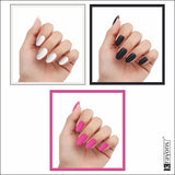 Krayons Cute Super Matte Finish Nail Enamel, Quick Dry, LongLasting, Snow White, Black Magnet, Hot Pink, 6ml Each (Pack of 3)