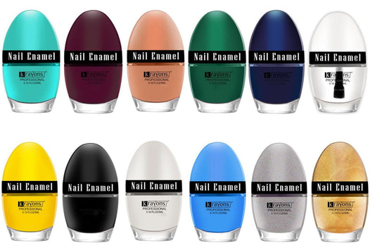 Krayons Professional Glossy Nail Paint, 5ml Each, Pack of 12 (Combo-1)