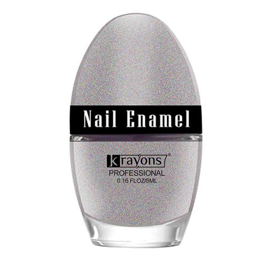 Krayons Professional Glossy Nail Paint, Silver Glitter, 5ml