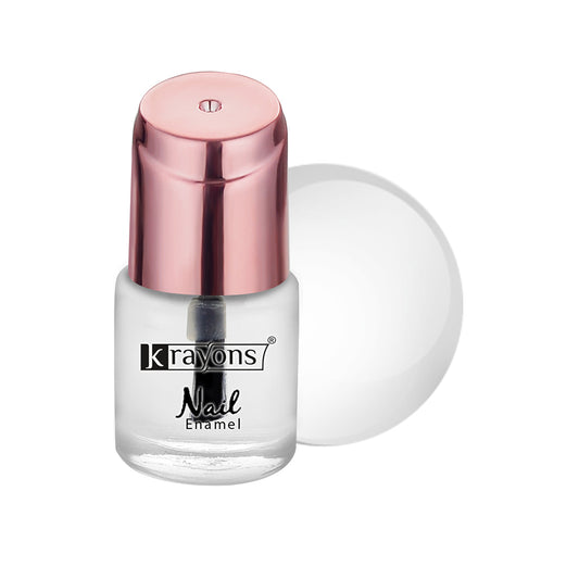 Krayons Crazy Gel Nail Enamel, Transparent Top Coat, Waterproof, Smudgeproof, Longlasting, 8ml