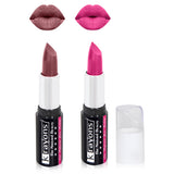 Krayons White Secret Moisturizing Matte lipstick, Waterproof, Long lasting, Blush Pink, Burgundy, 4gm Each, Combo (Pack of 2)