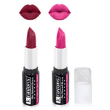 Krayons White Secret Moisturizing Matte lipstick, Waterproof, Long lasting, Blush Pink, Plum Pink, 4gm Each, Combo (Pack of 2)