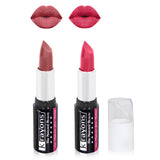 Krayons White Secret Moisturizing Matte lipstick, Waterproof, Long lasting, Pink Flower, Coral Nude, 4gm Each, Combo (Pack of 2)