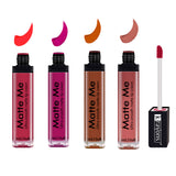Krayons Matte Me Ultra Smooth Matte Liquid Lip Color, Mask Proof, Waterproof, Longlasting, 5ml Each, Combo, Pack of 4 (Sunset Orange, Pink Fever, Coffee Creme, Nude Embrace)
