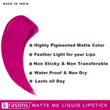 Krayons Matte Me Ultra Smooth Matte Liquid Lip Color, Mask Proof, Waterproof, Longlasting, 5ml Each, Combo, Pack of 2 (Pink Fever, Wow Pink)
