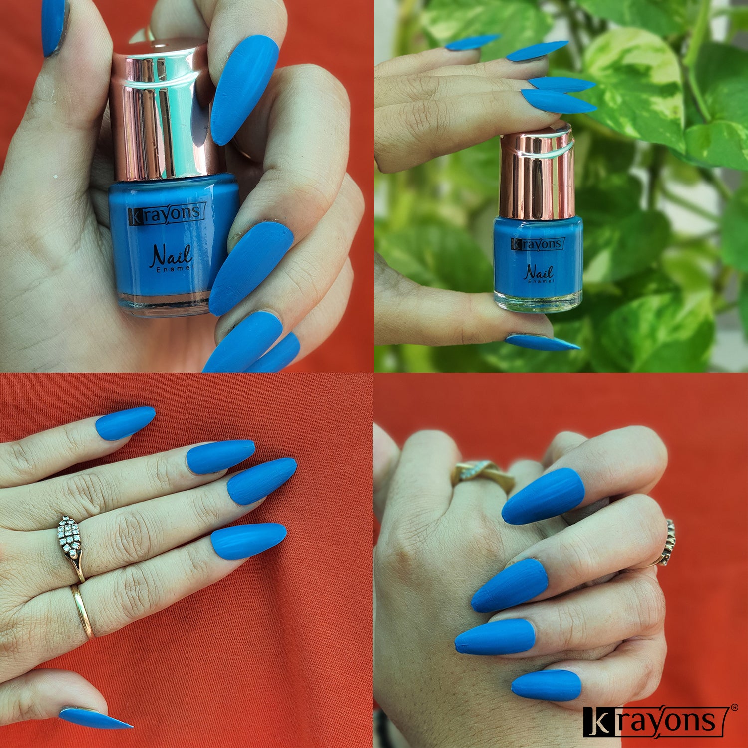 Buy Nail Enamel , Matte, Blue - Pizza with Eggplant Topping 11 at  Affordable Price – N Y Bae Store
