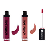 Krayons Matte Me Ultra Smooth Matte Liquid Lip Color, Mask Proof, Waterproof, Longlasting, 5ml Each, Combo, Pack of 2 (Wow Pink, Nude Embrace)