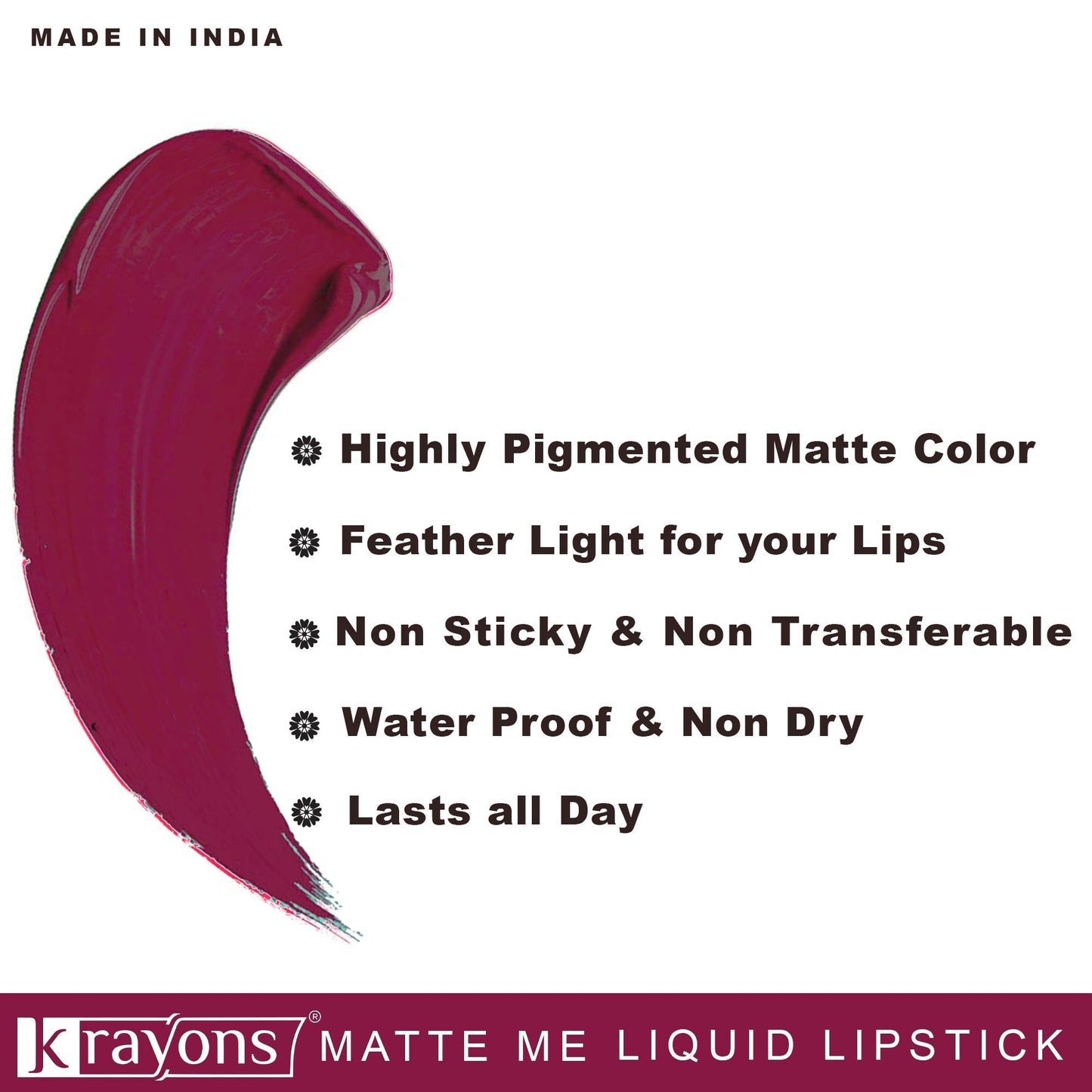 Krayons Matte Me Ultra Smooth Matte Liquid Lip Color, Mask Proof, Waterproof, Longlasting, 5ml Each, Combo, Pack of 2 (Wow Pink, Hyper Orange)
