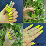 Krayons Crazy Gel Nail Enamel, Waterproof, Longlasting, 8ml Each, Multicolor, Pack of 4 (Neon Yellow, Neon Green, Black Shadow, White Snow)