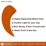 Krayons Matte Me Ultra Smooth Matte Liquid Lip Color, Mask Proof, Waterproof, Longlasting, 5ml Each, Combo, Pack of 2 (Coffee Creme, Hyper Orange)