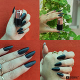 Krayons Crazy Gel Nail Enamel, Waterproof, Longlasting, 8ml Each, Multicolor, Pack of 4 (White Snow, Top Coat, Black Shadow, Shimmer Silver)