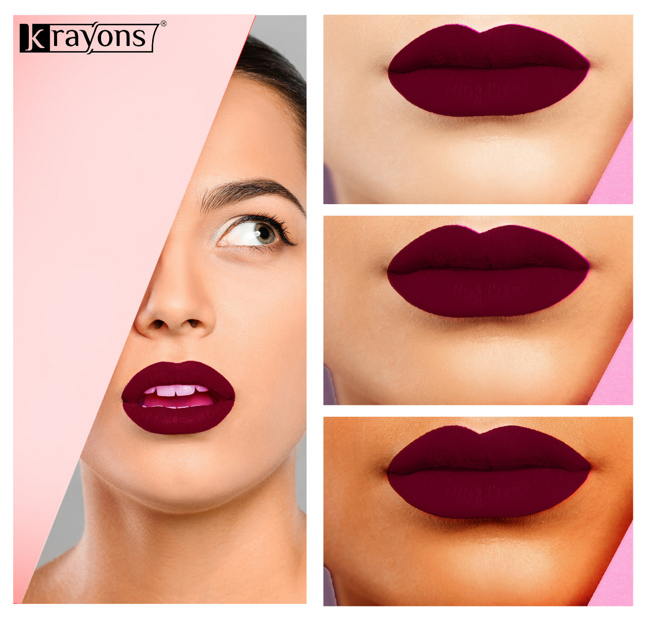 Krayons Matte Me Ultra Smooth Matte Liquid Lip Color, Mask Proof, Waterproof, Longlasting, 5ml Each, Combo, Pack of 2 (Coffee Creme, Majestic Maroon)