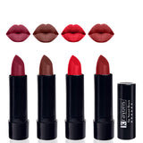 Krayons Cute  Matte Lipstick, Waterproof, Longlasting, 3.5gm Each, Pack of 4 (Shocking Pink, Brick Tone, Orange Crush, Signal Red)
