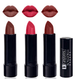 Krayons Cute Pop Matte Lipstick, Waterproof, Longlasting, 3.5gm Each, Pack of 3 (Brick Tone, First Crush, Cherry Maroon)