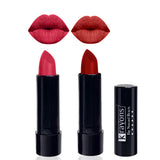 Krayons Cute Pop Matte Lipstick, Waterproof, Longlasting, 3.5gm Each, Pack of 2 (First Crush, Centre Stage )