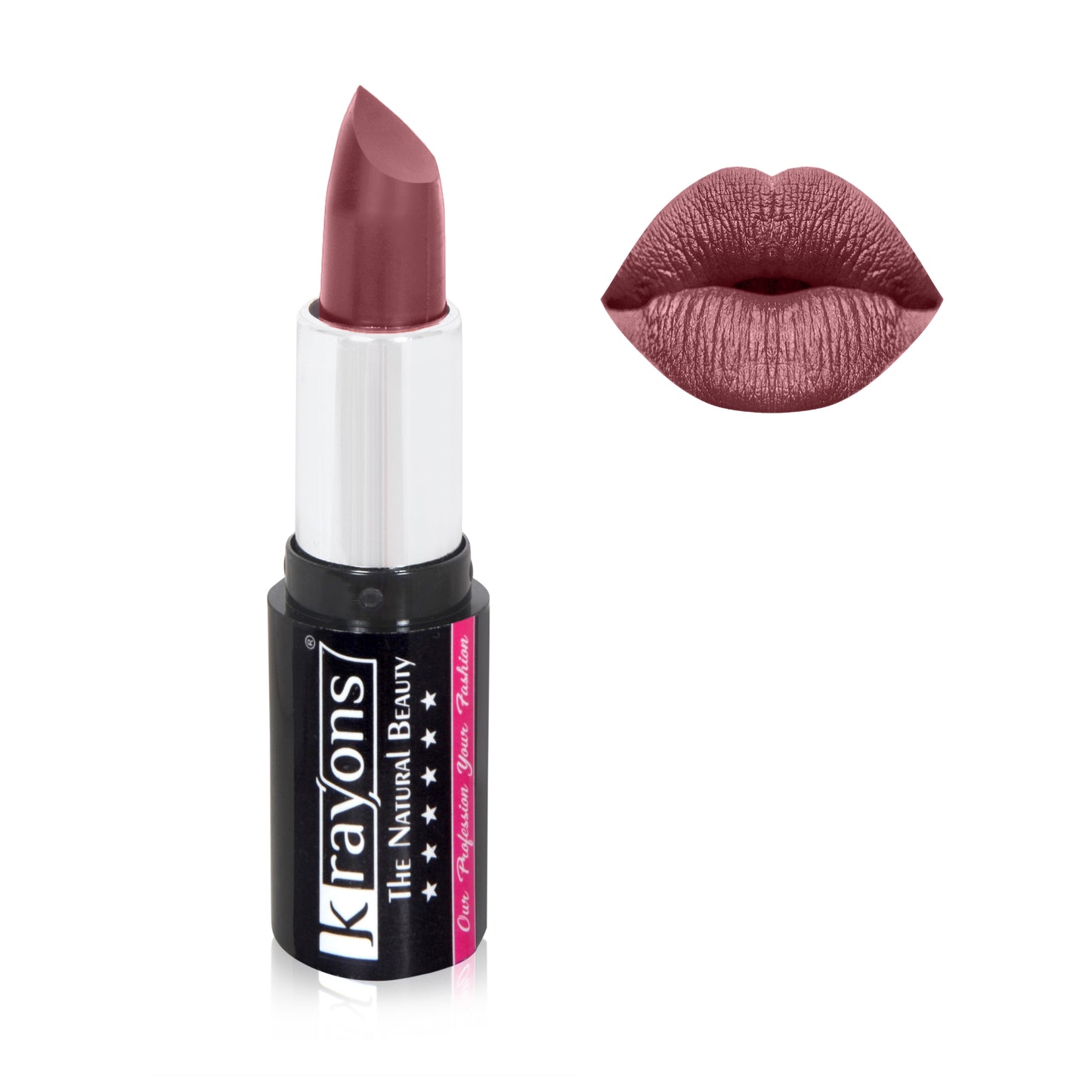 Krayons White Secret Moisturizing Matte lipstick, Waterproof, Long lasting, Burgundy, 4gm