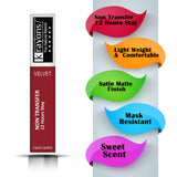Krayons Power Stay Nontransfer 12hrs Stay Matte Liquid Lipstick, Red Rush, Mask Proof, Smudgeproof, Longlasting, 4ml