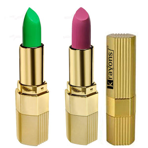 Krayons Desire Lipstick, Highly Pigmented, Longlasting, 3.5g Each, Combo, Pack of 2 (Pink Mulbery, Magic Pink)
