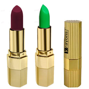 Krayons Desire Lipstick, Highly Pigmented, Longlasting, 3.5g Each, Combo, Pack of 2 (Magic Pink, Cherry Love)