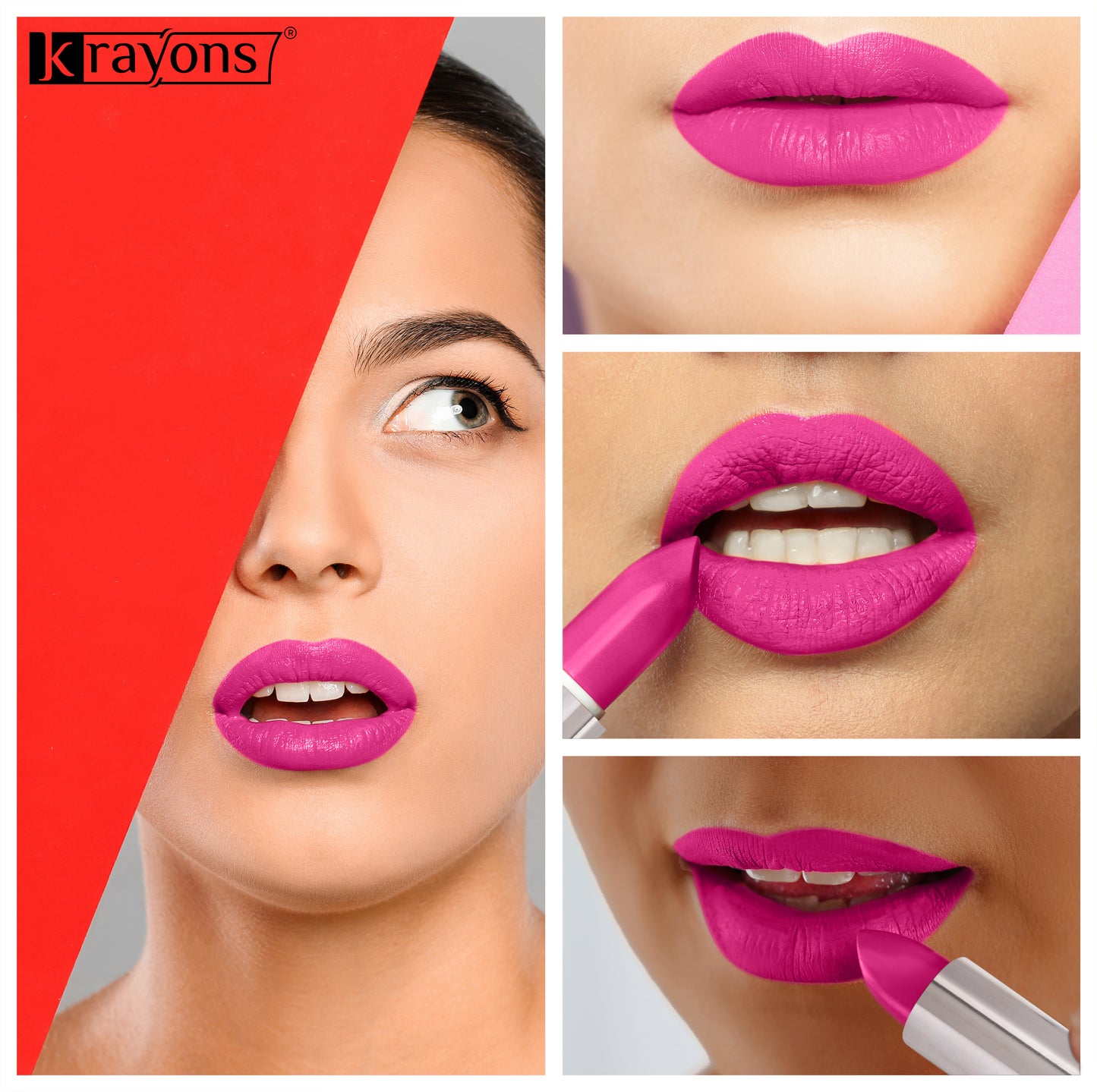 Krayons White Secret Moisturizing Matte lipstick, Waterproof, Long lasting, Blush Pink, 4gm