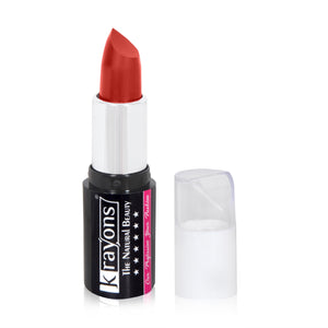 Krayons White Secret Moisturizing Matte lipstick, Waterproof, Long lasting, Red Orange, 4gm