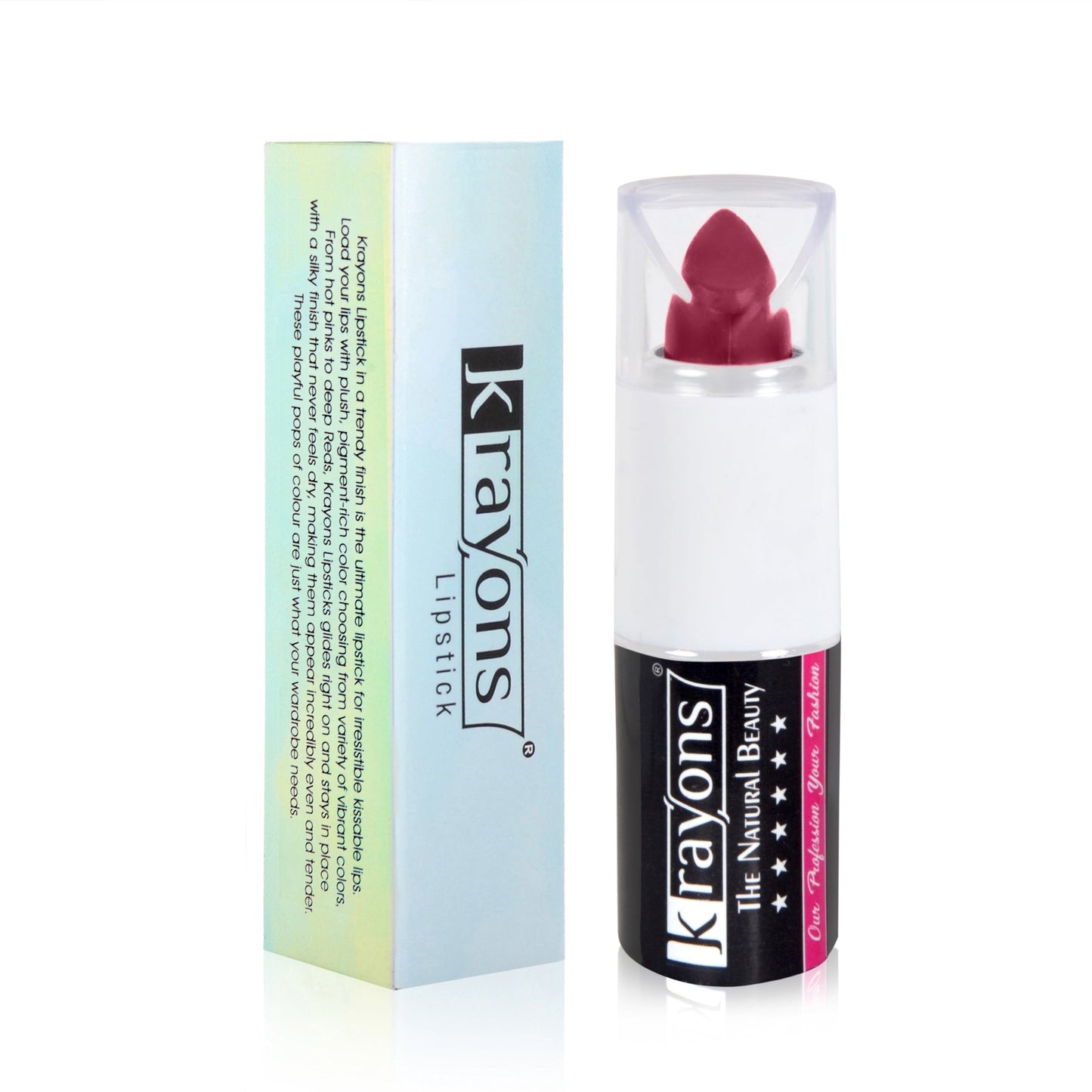 Krayons White Secret Moisturizing Matte lipstick, Waterproof, Long lasting, Blush Pink, Burgundy, 4gm Each, Combo (Pack of 2)