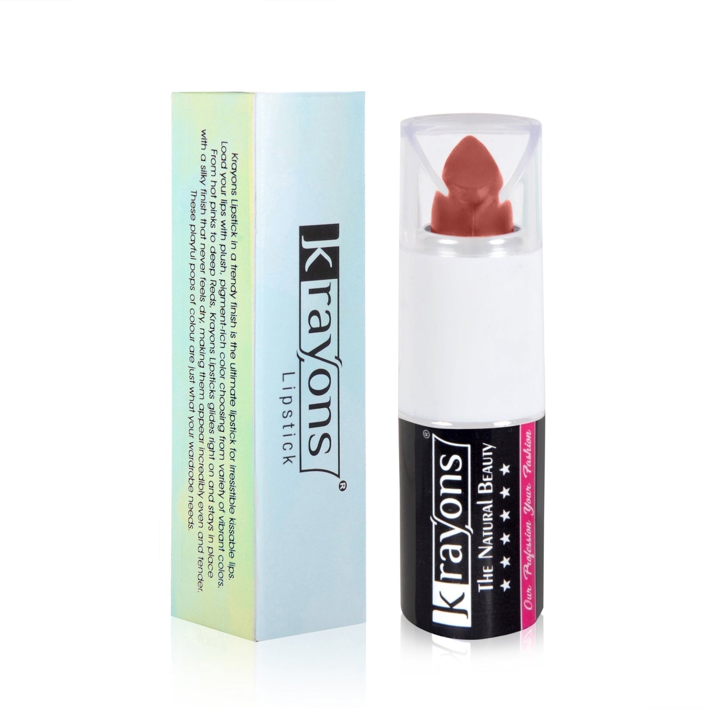 Krayons White Secret Moisturizing Matte lipstick, Waterproof, Long lasting, Pink Flower, Brick Brown, Haze Nude, 4gm Each, Combo (Pack of 3)