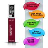 Krayons Power Stay Nontransfer 12hrs Stay Matte Liquid Lipstick, Maroon Magic, Mask Proof, Smudgeproof, Longlasting, 4ml
