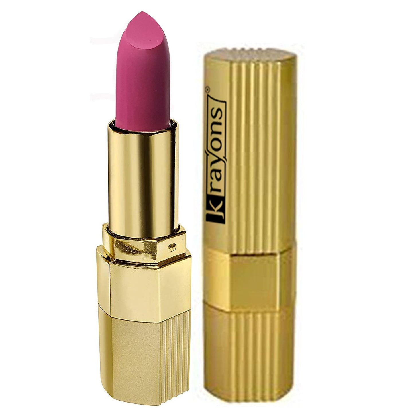 Krayons Desire Matte Lipstick, Highly Pigmented, Longlasting, 3.5g (Pink Mulbery)