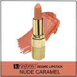 Krayons Desire Matte Lipstick, Highly Pigmented, Longlasting, 3.5g Each, Combo, Pack of 3 (Caramel Brown, Garnet Red, Nude Caramel)